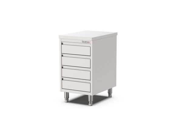 RVS Horeca Werkbank met 4 laden | 500x700x900mm