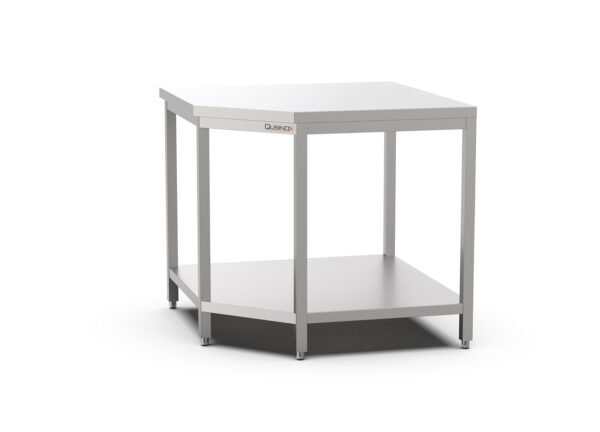 RVS Horeca Hoek Werktafel met bodemschap | Demontabel | 1000x700x900mm